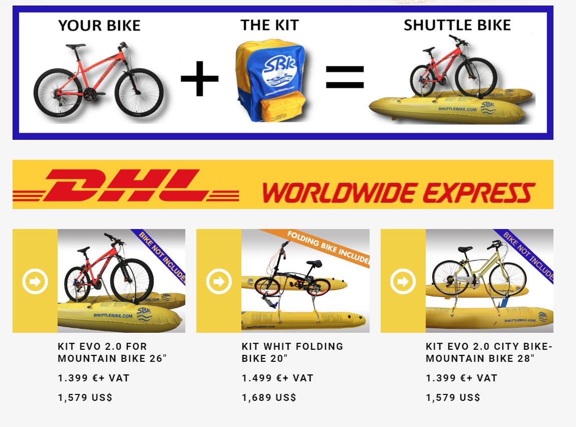 shuttle bike kit 自転車 ボート